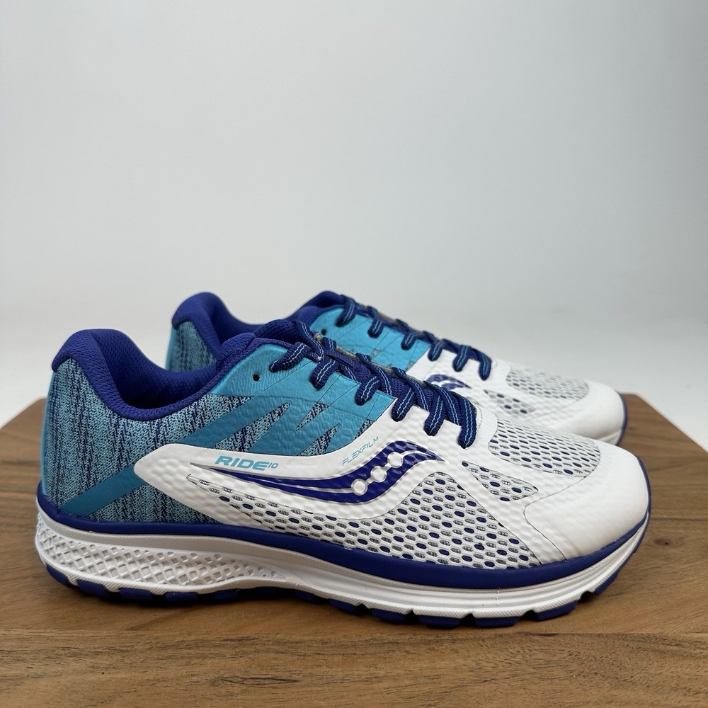 New Big Kids Saucony Ride 10 White Athletic Running Sneakers Shoes Size 5.5‎ M